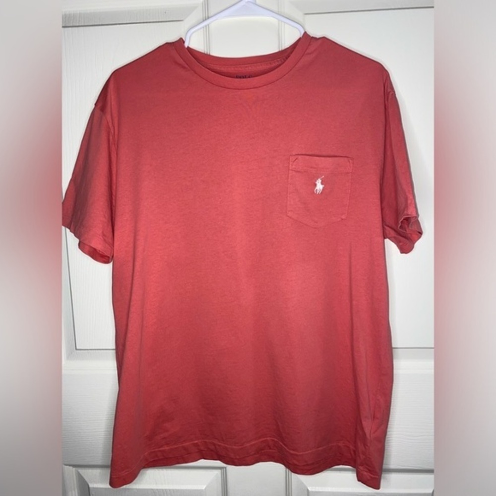 Polo by Ralph Lauren Men's Coral, Salmon, Red Tee Shirt, Tshirt, Summer